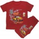 Однотонный летний комплект для мальчика футболка + шорты с принтом "Start Racer"