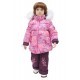 Комплект зимний для девочек, Куртка + Полукомбинезон, "Бабочки" Принтованная ткань Дьюспа