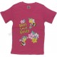 Детская однотонная розовая футболка для девочек с принтом "HONEY".