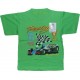 Однотонная футболка для мальчиков с короткими рукавами, с принтом Машинка Racing. Ткань кулирка