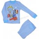 Комплект детский (пижама) из интерлока толстовка с втачными рукавами  с застежкой на кнопки с принтом "папин любимчик" и брюки