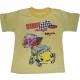 Однотонная футболка для мальчика с принтом "Машинки"
