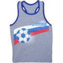 Футболка для мальчиков из кулирки  с короткими рукавами и  печатью Россия Футбол 2012