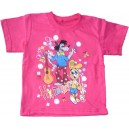  Футболка для детская из кулирки с рукавами и обтачкой контрастного цвета с печатью "Ну Погоди" на полочке