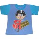 Комбинированная футболка из кулирки с принтом "Я самый лучший ребенок"