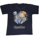 Однотонная футболка для мальчика из кулирки с принтом "Футбол"
