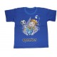 Однотонная футболка для мальчика из кулирки с принтом "Футбол"