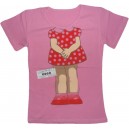 Оригинальная футболка для девочек с принтом "Платье в горошек"