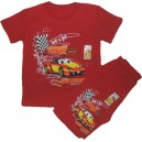 Однотонный летний комплект для мальчика футболка + шорты с принтом "Start Racer"