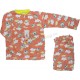 Пижама для мальчиков на 2-х кнопках с набивными принтами. Ткань двунитка с начесом.