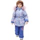 Комплект зимний для девочек, Куртка + Полукомбинезон, "Цветы" Принтованная ткань Дьюспа