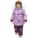 Комплект зимний для девочек, Куртка + Полукомбинезон, "Бабочки" Принтованная ткань Дьюспа