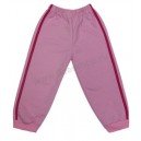 Однотонные брюки для девочек с тремя полосками по бокам и манжетами. Ткань двунитка.