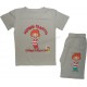 Комплект летний футболка с шортами для мальчиков с принтом  Мамина радость Папина гордость. Ткань кулирка