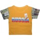 Комбинированная футболка для мальчиков с принтом РОССИЯ. Ткань кулирка