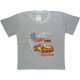 Однотонная футболка для мальчиков с принтом Start Raser Машинка. Ткань Кулирка