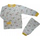 Пижама для мальчиков на 2-х кнопках с набивными рисунками. Ткан двунитка с начесом