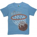 Однотонная футболка для мальчика с короткими рукавами, с принтом Big Shot. Ткань кулирка