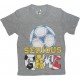 Однотонная футболка для мальчика с короткими рукавами, с принтом Serious Game. Ткань кулирка