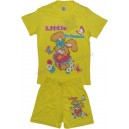 Летний комплект для девочек, футболка + шорты, с принтом Маленькая принцесса. Ткань кулирка