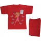 Комплект однотонная футболка с шортами для девочек, принт Летающая фея. Ткань кулирка.