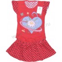 Комплект для девочки футболка с аппликацией Сердечко с ромашкой + юбка в горошек. Ткань кулирка.