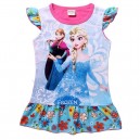 Летнее платье (футболка) для девочек с набивным рисунком Frozen. Ткань кулирка.