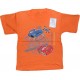 Однотонная футболка для мальчиков с короткими рукавами, с принтом Машинки Best Frienfs. Ткань кулирка