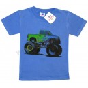 Детская однотонная футболка для мальчиков с принтом "Большая машина 2". Ткань кулирка.