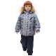Комплект зимний для мальчиков куртка + полукомбинезон, принт "Зигзаг". Ткань "Мембрана ВО"