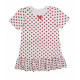 Ночная детская сорочка для девочек. Красный горох.