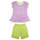 Летний детский комплект для девочек, модная футболка в клетку с шортами. Ткань кулирка.