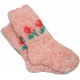 Детские шерстянные носки из ангорки,разных цветов с узором цветочек  
