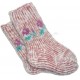Детские шерстянные носки из ангорки,разных цветов с узором цветочек  