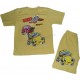 Комплект для мальчика из кулирки футболка и шорты с принтом "Машинки"
