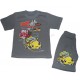 Комплект для мальчика из кулирки футболка и шорты с принтом "Машинки"