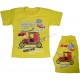 Костюм для мальчика из кулирки футболка и шорты с принтом "Машинки"